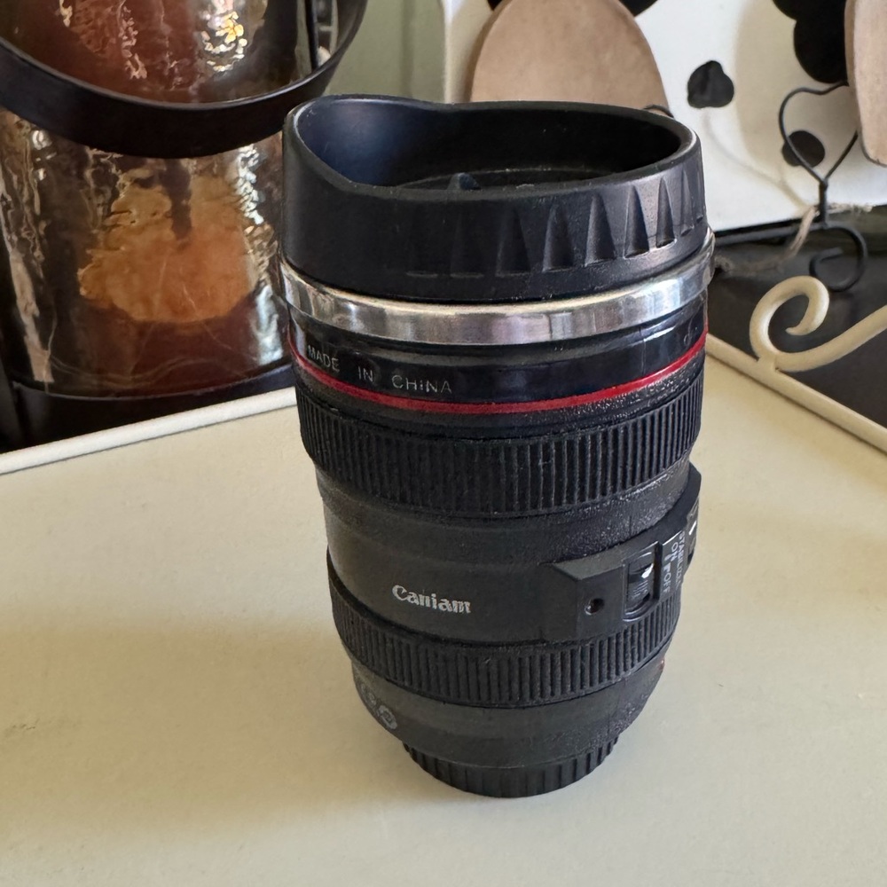 Black Camera Lens Mug